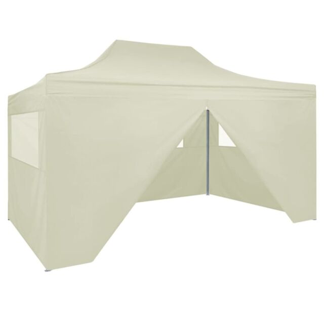 Berkfield Home Professional Folding Party Tent with 4 Sidewalls 3x4 m Steel Cream in Beige - image 1