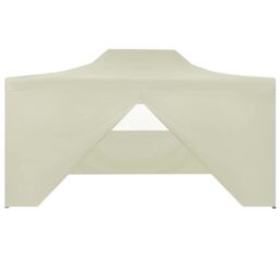 Berkfield Home Professional Folding Party Tent with 4 Sidewalls 3x4 m Steel Cream in Beige - thumbnail 2