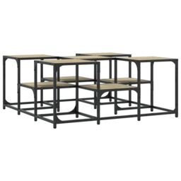 Berkfield Home Coffee Table Sonoma Oak 91x91x40 cm Engineered Wood in Brown - Size: 91 x 91 x 40 cm - thumbnail 2