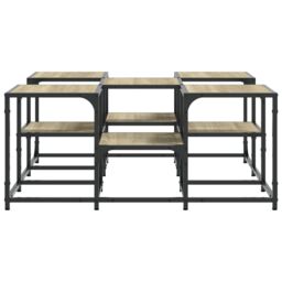 Berkfield Home Coffee Table Sonoma Oak 91x91x40 cm Engineered Wood in Brown - Size: 91 x 91 x 40 cm - thumbnail 6