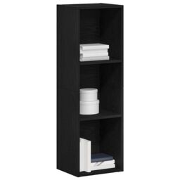 Berkfield Home Bookcase Black Oak 36x30x114 cm Engineered Wood - Size: 36 x 30 x 114 cm - thumbnail 4