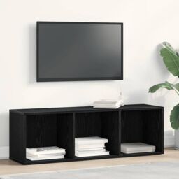Berkfield Home Bookcase Black Oak 36x30x114 cm Engineered Wood - Size: 36 x 30 x 114 cm - thumbnail 3
