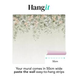 Superfresco Easy Botanical Cascade Sage Print To Order 3m x 2.8m Mural in Green - thumbnail 3