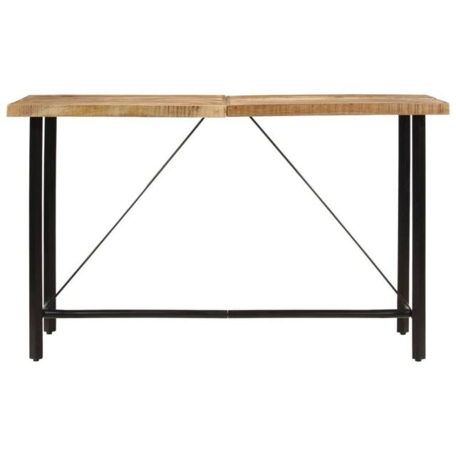 Berkfield Home Bar Table 180x70x107 cm Solid Wood Mango & Iron in Brown - Size: 180 x 70 x 107 cm - image 1