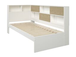 Noomi Jorgi Corner Storage Bed in White - Size: EU Single - thumbnail 2