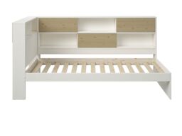 Noomi Jorgi Corner Storage Bed in White - Size: EU Single - thumbnail 3