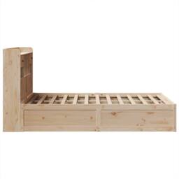 Berkfield Home Beautiful Bed Frame without Mattress 135x190 cm Double Solid Wood Pine in Light Brown - thumbnail 6