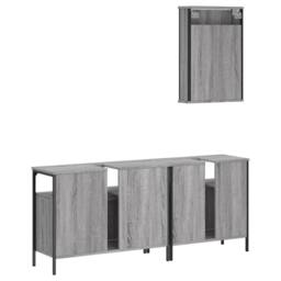 Berkfield Home 3 Piece Bathroom Furniture Set Grey Sonoma Engineered Wood - thumbnail 8