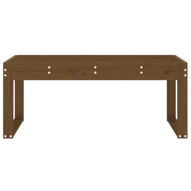 Berkfield Home Beautiful Garden Bench Honey Brown 110x38x45 cm Solid Wood Pine - Size: 110 x 38 x 45 cm - image 1
