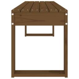 Berkfield Home Beautiful Garden Bench Honey Brown 110x38x45 cm Solid Wood Pine - Size: 110 x 38 x 45 cm - thumbnail 4