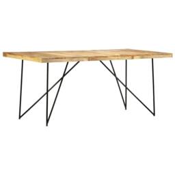 Berkfield Home Beautiful Dining Table 180x90x76 cm Solid Mango Wood in Brown - Size: 180 x 90 x 76 cm - thumbnail 9