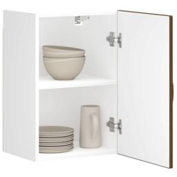 Berkfield Home Kitchen Wall Cabinet Kalmar Brown Oak Engineered Wood - thumbnail 1