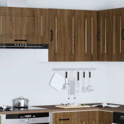 Berkfield Home Kitchen Wall Cabinet Kalmar Brown Oak Engineered Wood - thumbnail 4