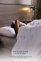 Snuggledown 2 Pack Hotel Medium Support Back Sleeper Pillow in White - thumbnail 4