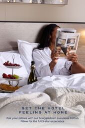 Snuggledown 2 Pack Hotel Medium Support Back Sleeper Pillow in White - thumbnail 8