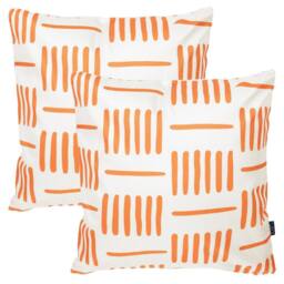 icon 2 Pack Cushion 43x43 Kyoto Fabric - Lines in Off-White - thumbnail 1