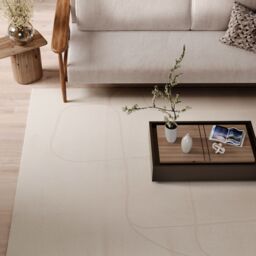 Kukoon Cream Beige Minimalist Design Plush Pile Area Rug in Light Beige - Size: 80 cm x 150 cm - thumbnail 3