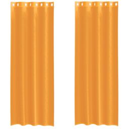 Berkfield Home Voile Curtains with Grommets 2 pcs Orange 140x260 cm - thumbnail 2