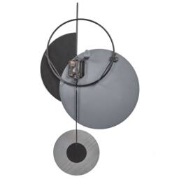 Wyld and Coco Clocks Wall Clock - Minimalist Grey Black Gold Pendulum 32 x 60 cm - thumbnail 4