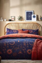 Furn Constellation Celestial Reversible Duvet Cover Set - Size: Single