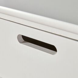 Home Source 5 Drawer Chest Tallboy Wooden Bedroom Storage Fully Assembled in White - thumbnail 4