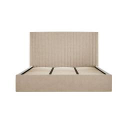 Wyld Haus Dublin Taupe 6ft Super King Ottoman Bed Tall Ribbed Headboard in Beige - thumbnail 5