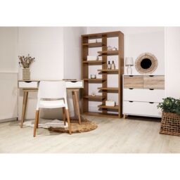 Lemon Pavilion Furniture Riva Chair (Pack of 2) - Plastic/Wood - L54 x W55 x H81 cm - White - Size: 1 Pack - thumbnail 4