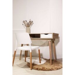 Lemon Pavilion Furniture Riva Chair (Pack of 2) - Plastic/Wood - L54 x W55 x H81 cm - White - Size: 1 Pack - thumbnail 2