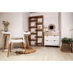 Lemon Pavilion Furniture Riva Chair (Pack of 2) - Plastic/Wood - L54 x W55 x H81 cm - White - Size: 1 Pack - thumbnail 3