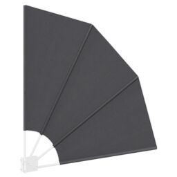 Berkfield Home Balcony Privacy Screen Folding Manual Black 115 x 115 cm Fabric - thumbnail 5