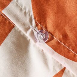 OHS Moroccan Abstract Microfibre Duvet Cover with Pillowcase Bedding Set in Burnt Orange - Size: King - thumbnail 5