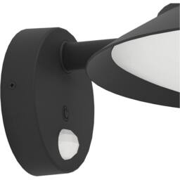 Loops Sleek Black Outdoor Wall Light - Stylish Home PIR Décor Lighting - thumbnail 4