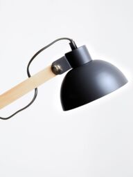 Orsina Ambiant Wood & Metal Table Lamp, Versatile Bedside Table Lamp, Modern Rustic Livingroom Table Lamp in Black - thumbnail 5