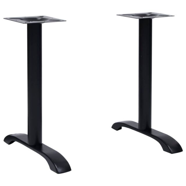 Berkfield Home Bistro Table Legs 2 pcs Black 61x8x72 cm Cast Iron - Size: 61 x 8 x 72 cm - image 1