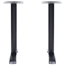Berkfield Home Bistro Table Legs 2 pcs Black 61x8x72 cm Cast Iron - Size: 61 x 8 x 72 cm - thumbnail 3