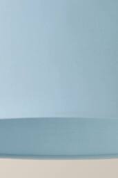 ValueLights Reni Duck Egg Blue Fabric Easy Fit Drum Ceiling Lamp Shade with Bulb - Size: Medium - thumbnail 5