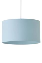 ValueLights Reni Duck Egg Blue Fabric Easy Fit Drum Ceiling Lamp Shade with Bulb - Size: Medium - thumbnail 6