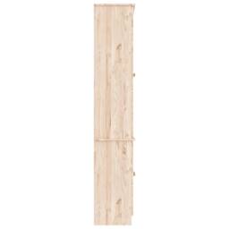 Berkfield Home Glass Display Cabinet ALTA 77x35x186.5 cm Solid Wood Pine in Light Tan - thumbnail 5