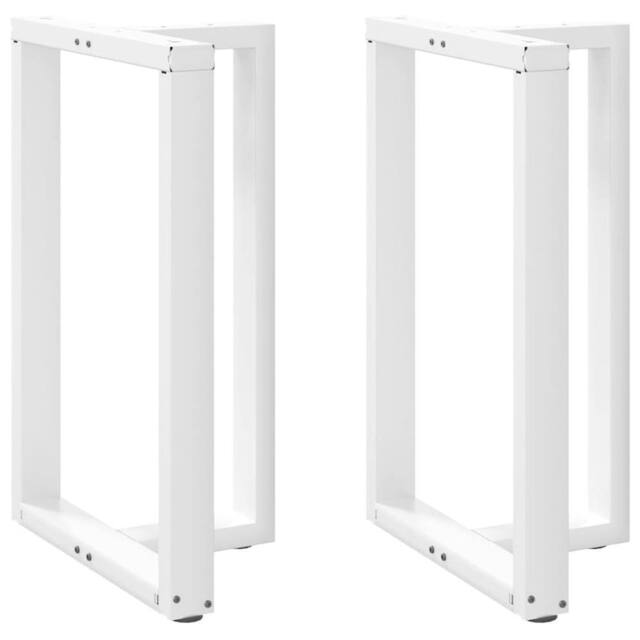 Berkfield Home Bar Table Legs T-Shaped¬†2 pcs White 60x35x(90-91) cm Steel - image 1