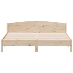 Berkfield Home Bed Frame without Mattress 180x200 cm Super King Solid Wood Pine in Brown - thumbnail 4