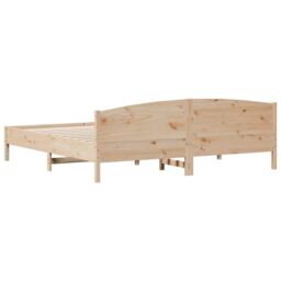 Berkfield Home Bed Frame without Mattress 180x200 cm Super King Solid Wood Pine in Brown - thumbnail 6