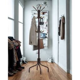 Pirlo Plush Metal Hallway Coat Rack Stand With 12 Hooks Brown - thumbnail 2