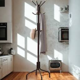 Pirlo Plush Metal Hallway Coat Rack Stand With 12 Hooks Brown - thumbnail 5