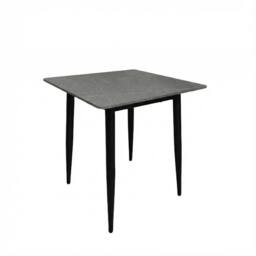 FWStyle 70x70 Nova Grey Marble Effect Square Fixed Sintered Stone Dining Table - thumbnail 2