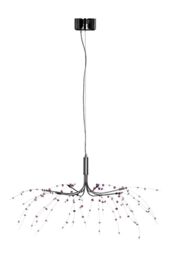 Orsina Black & Clear 8 Light Ceiling Light, Adjustable Chrome Stems, Striking Centrepiece For Modern Interiors in Purple - thumbnail 3