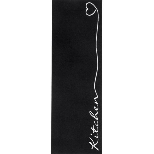 THE RUGS Washable Kitchen Rug & Runner Polyamide Non Slip Floor Runner in Black - Size: 50 cm x 150 cm - image 1