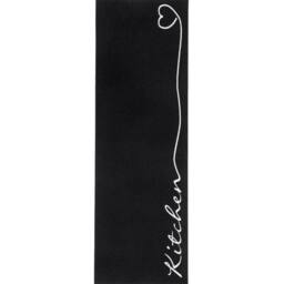THE RUGS Washable Kitchen Rug & Runner Polyamide Non Slip Floor Runner in Black - Size: 50 cm x 150 cm - thumbnail 1