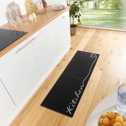 THE RUGS Washable Kitchen Rug & Runner Polyamide Non Slip Floor Runner in Black - Size: 50 cm x 150 cm - thumbnail 3