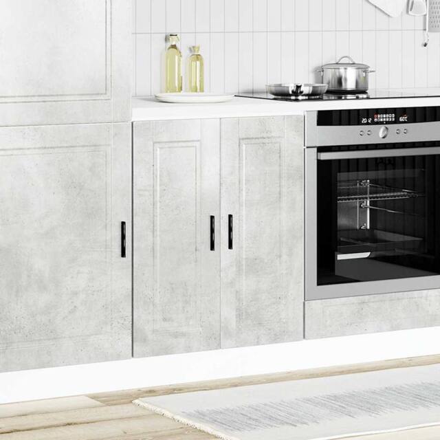 Berkfield Home Kitchen Base Cabinet¬†Porto Concrete Grey Engineered Wood - image 1