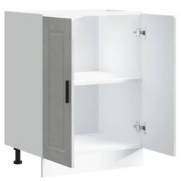 Berkfield Home Kitchen Base Cabinet¬†Porto Concrete Grey Engineered Wood - thumbnail 5